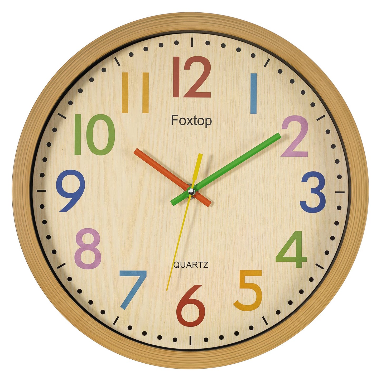 Silent Non-Ticking Kids Wall Clock for Learning