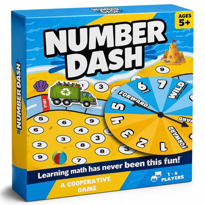 Number Dash Math Learning Board Game for Kids Ages 5–7