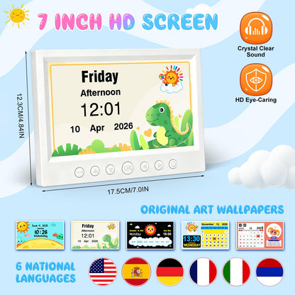 Kids Digital Learning Alarm Clock with Touchscreen