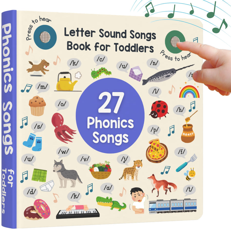 Phonics Songs Book with 26 Letter Sounds for Kids
