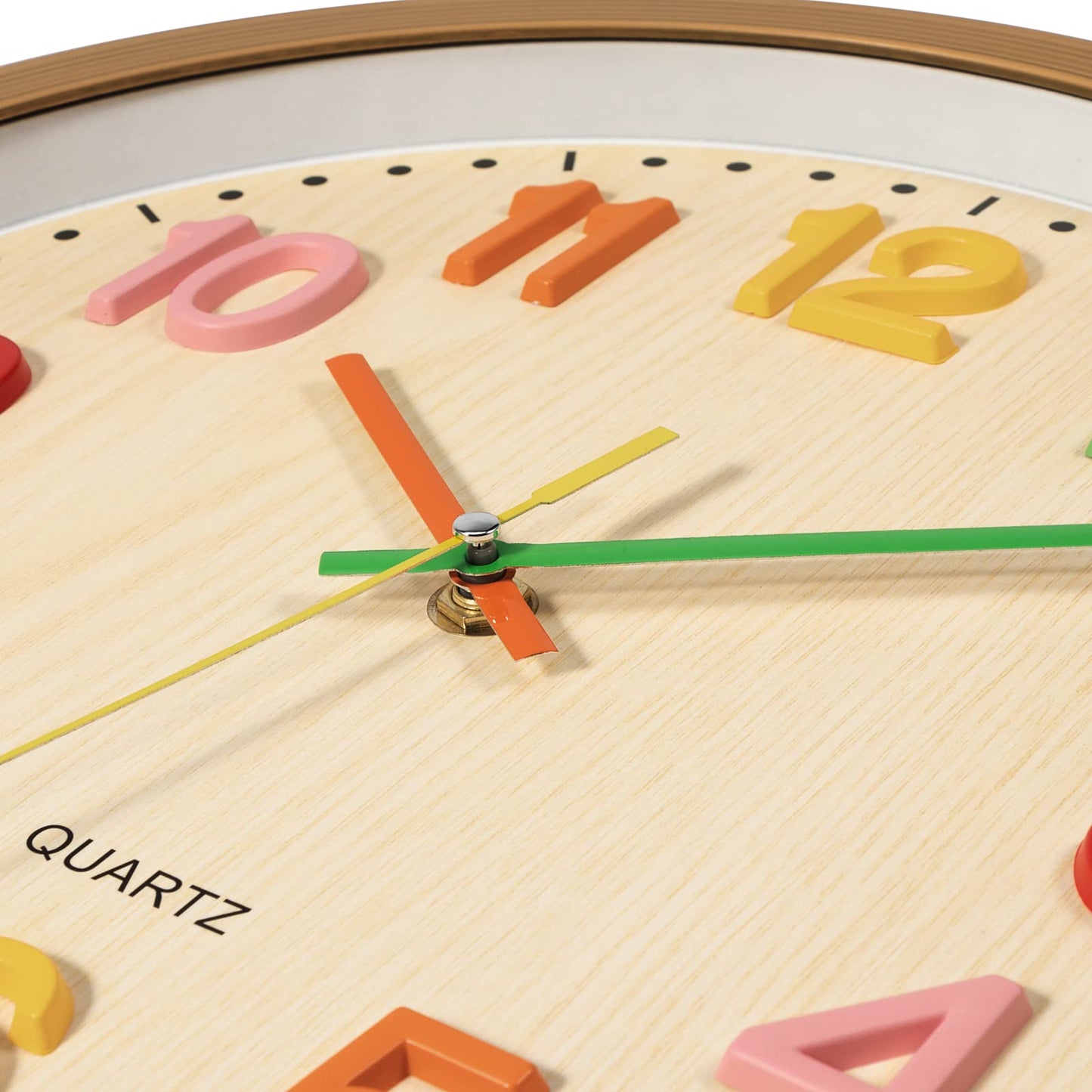 Silent Non-Ticking Kids Wall Clock for Learning