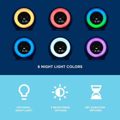 Kids Sleep Trainer, Night Light & Learning Alarm Clock