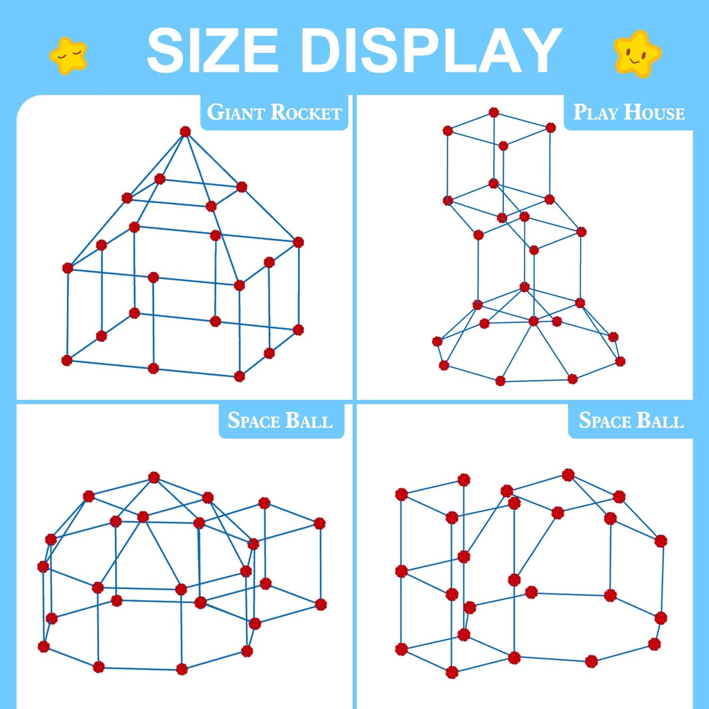 SpringFlower Fort Building Kit for Kids,STEM Construction Toys, Educational Gift for 4 5 6 7 8 9 10 11 12 Years Old Boys and Girls,Ultimate Creative Set for Indoor & Outdoors Activity
