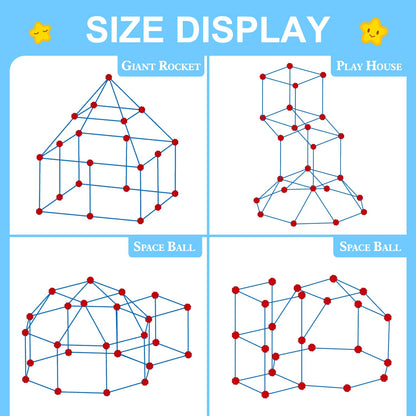 SpringFlower Fort Building Kit for Kids,STEM Construction Toys, Educational Gift for 4 5 6 7 8 9 10 11 12 Years Old Boys and Girls,Ultimate Creative Set for Indoor & Outdoors Activity