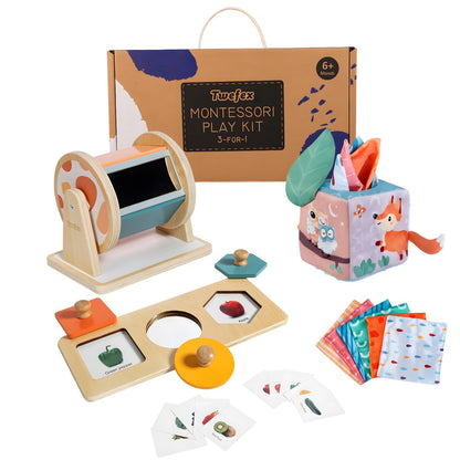 Wooden Montessori Learning Toy Set for Babies 6–12M