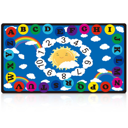 Drydiet Classroom Rug Elementary Educational Daycare Rug Large Preschool Carpet for Classroom Playmat for Kids Toddler Nursery School Early Learning