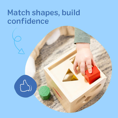 Melissa & Doug Shape Sorting Cube Classic Wooden Toy