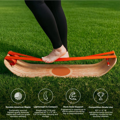 Slackline Balance Board Trainer for Kids & Adults