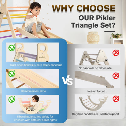 Wooden Climbing Triangle Activity Set for Kids
