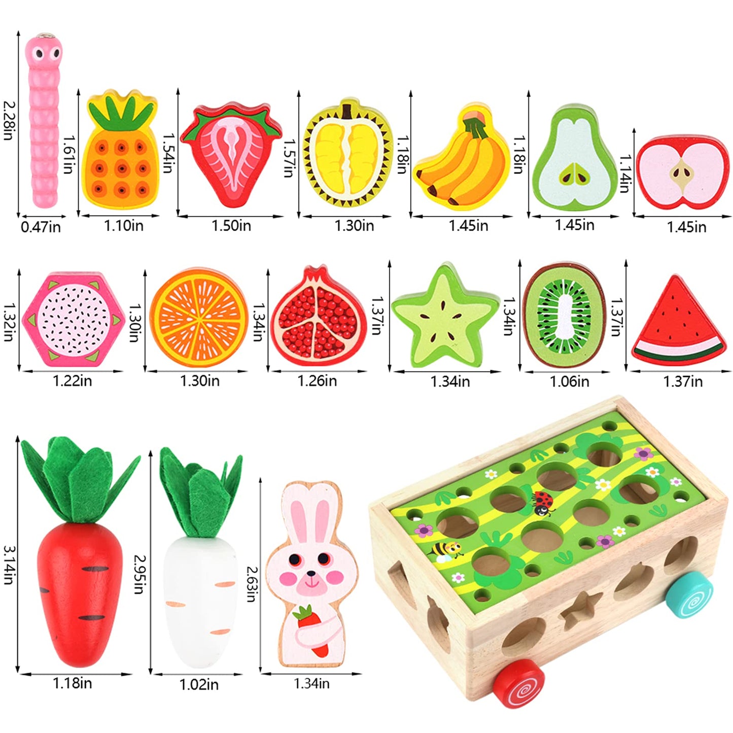 Wooden Early Learning Activity Toy Set for Toddlers