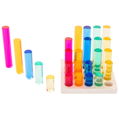 Colorful Gem Column Building & Stacking Set