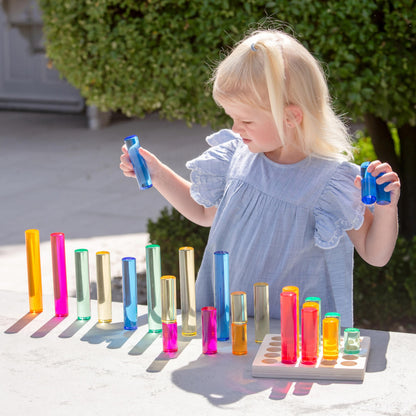 Colorful Gem Column Building & Stacking Set