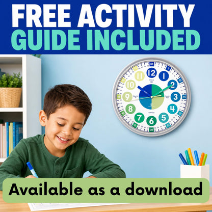 Educational Analog Learning Wall Clock for Kids