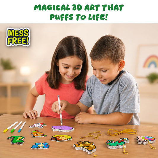 Skillmatics 3D Art Kit - Aqua Puffs, Mess-Free Fun, Magical Craft Activity for Kids Ages 4-10