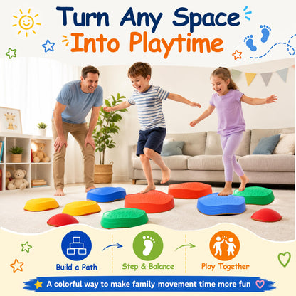 Kids Balance Stepping Stones for Active Indoor Play