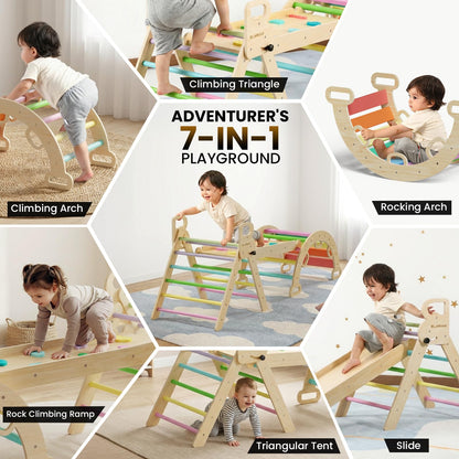 Wooden Climbing Triangle Activity Set for Kids