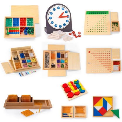 penepico Complete Montessori Curriculum Sets for Ages 3-12 | Advanced Sensorial Math Language Cosmic Education Materials | Premium Solid Beechwood Preschool Homeschool Classroom Supplies