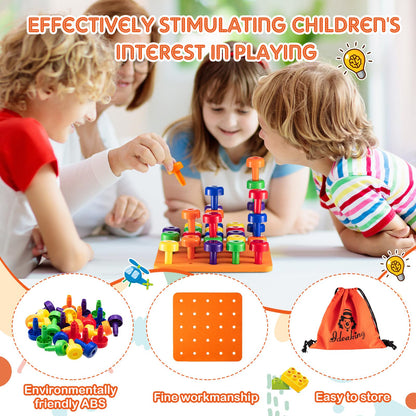 Toddler Peg Boards Montessori Stacking Toys