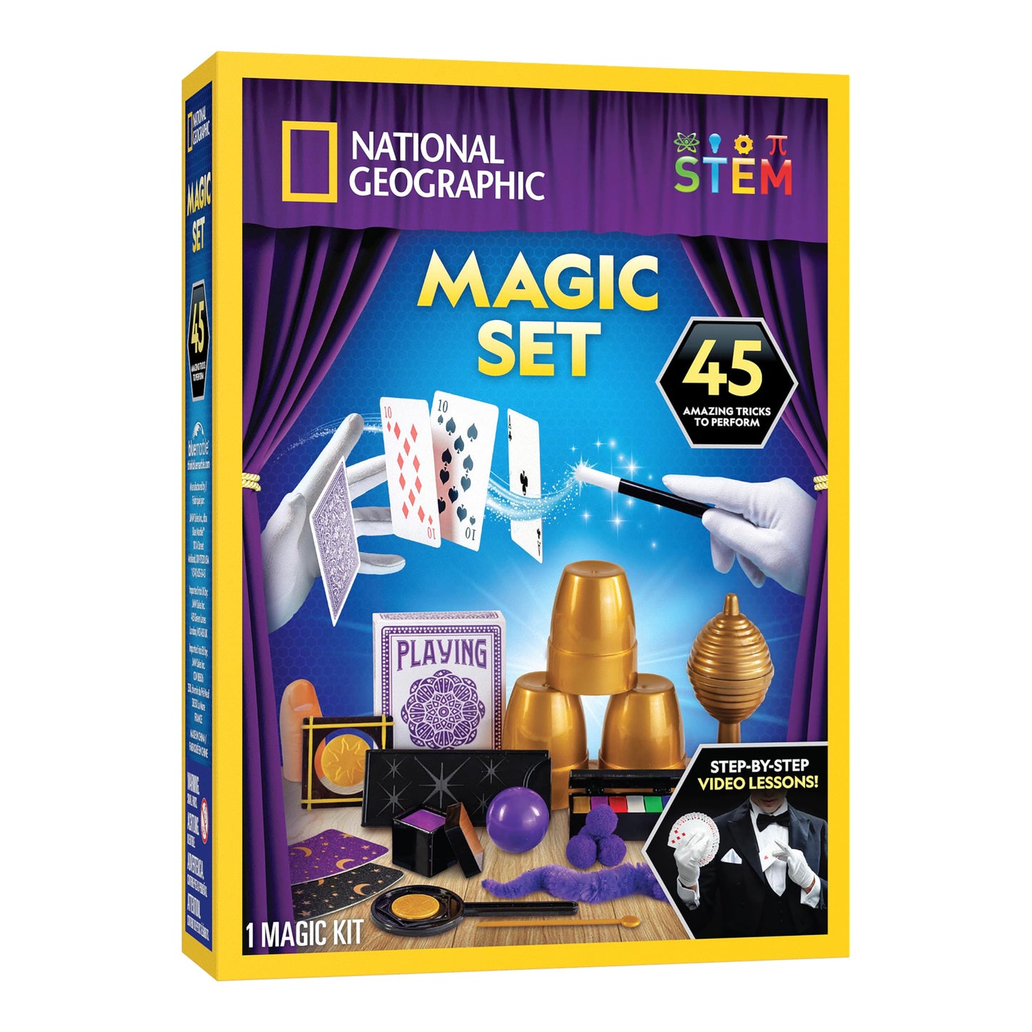 National Geographic Kids Magic Sets - Magic Tricks for Kids to Perform with Step-by-Step Video Instructions for Each Trick Provided by a Professional Magician, Toys for Boys and Girls