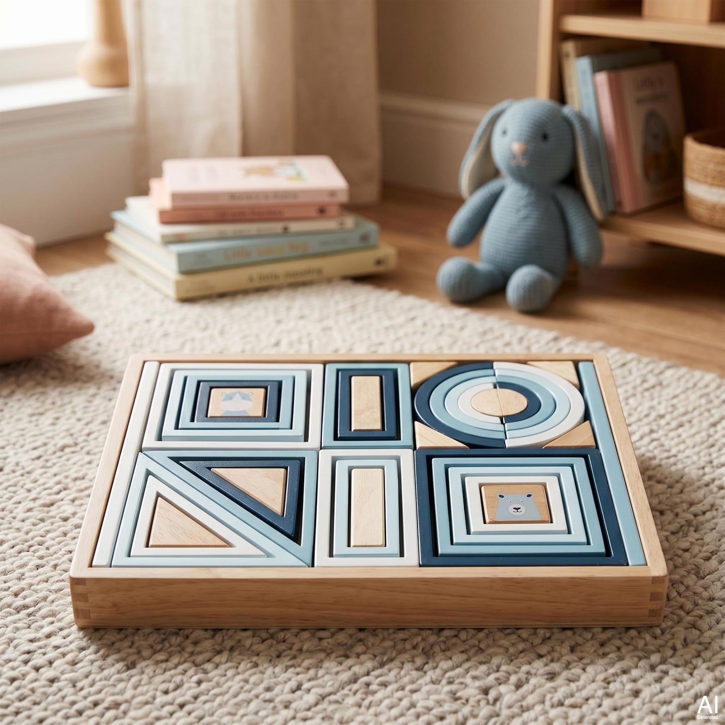 Wooden Building Blocks for Creative Play & Motor Skills