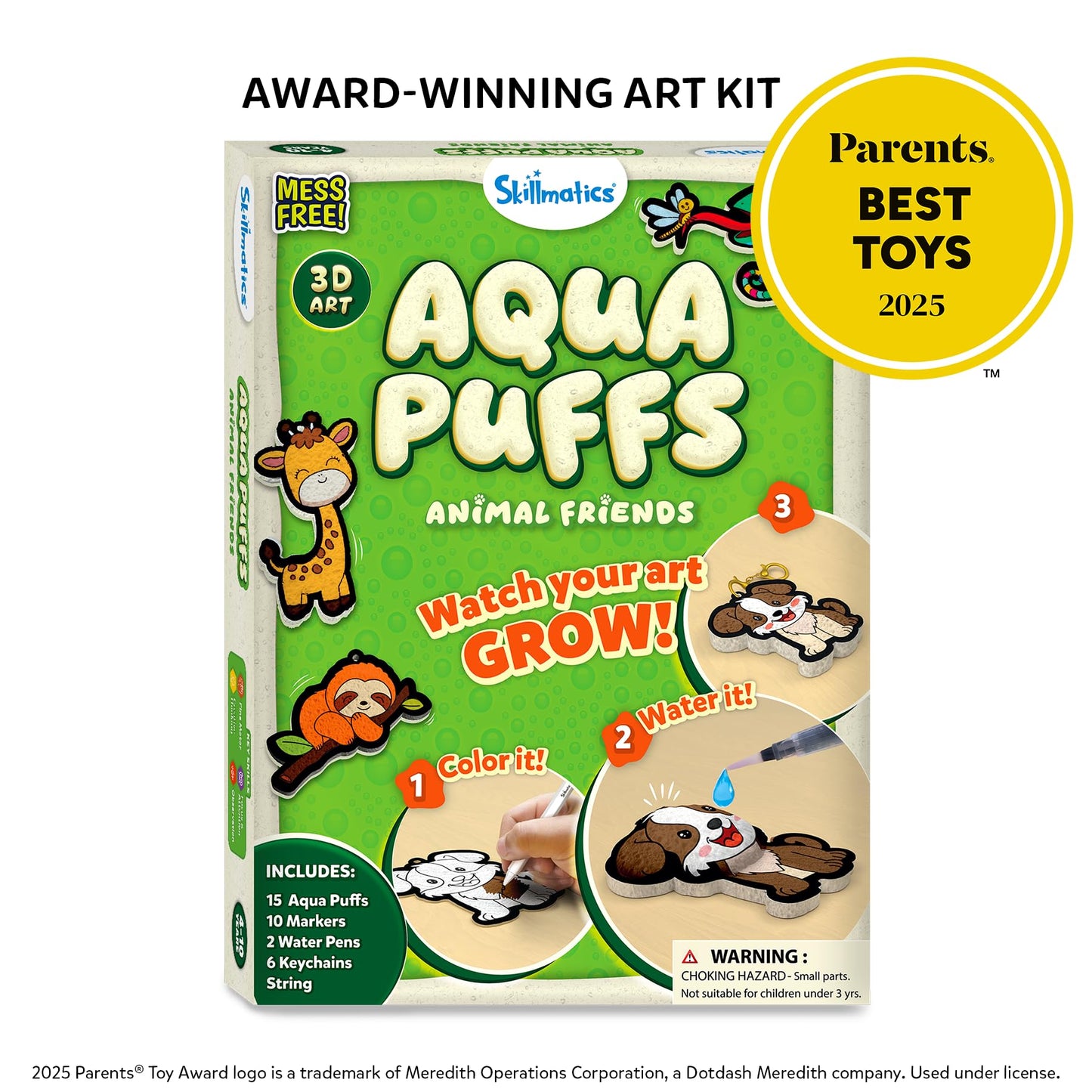 Skillmatics 3D Art Kit - Aqua Puffs, Mess-Free Fun, Magical Craft Activity for Kids Ages 4-10