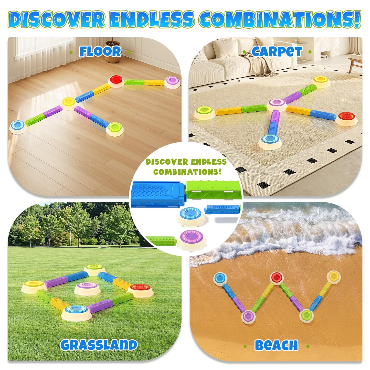 Kids Balance Beams & Stepping Stones Activity Set