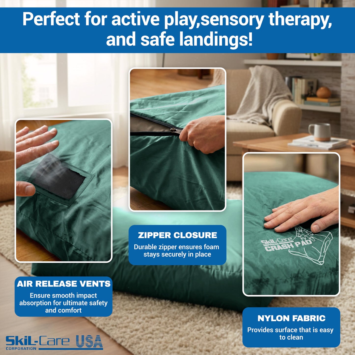 High-Density Foam Sensory Crash Pad for Kids
