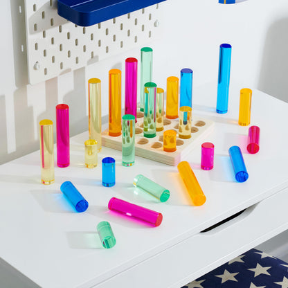 Colorful Gem Column Building & Stacking Set