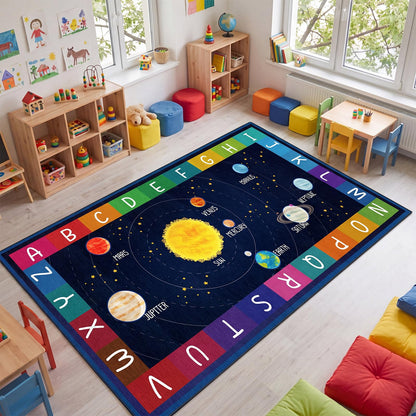 Drydiet Classroom Rug Elementary Educational Daycare Rug Large Preschool Carpet for Classroom Playmat for Kids Toddler Nursery School Early Learning