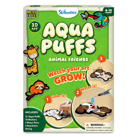 Skillmatics 3D Art Kit - Aqua Puffs, Mess-Free Fun, Magical Craft Activity for Kids Ages 4-10