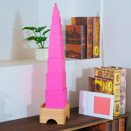 Wooden Graduated Cube Tower for Early Learning & Play