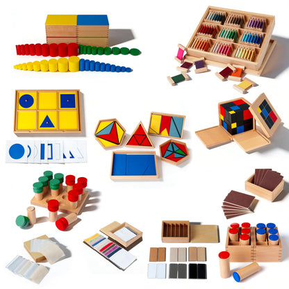 penepico Complete Montessori Curriculum Sets for Ages 3-12 | Advanced Sensorial Math Language Cosmic Education Materials | Premium Solid Beechwood Preschool Homeschool Classroom Supplies