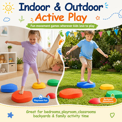 Kids Balance Stepping Stones for Active Indoor Play