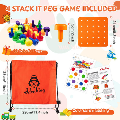 Toddler Peg Boards Montessori Stacking Toys
