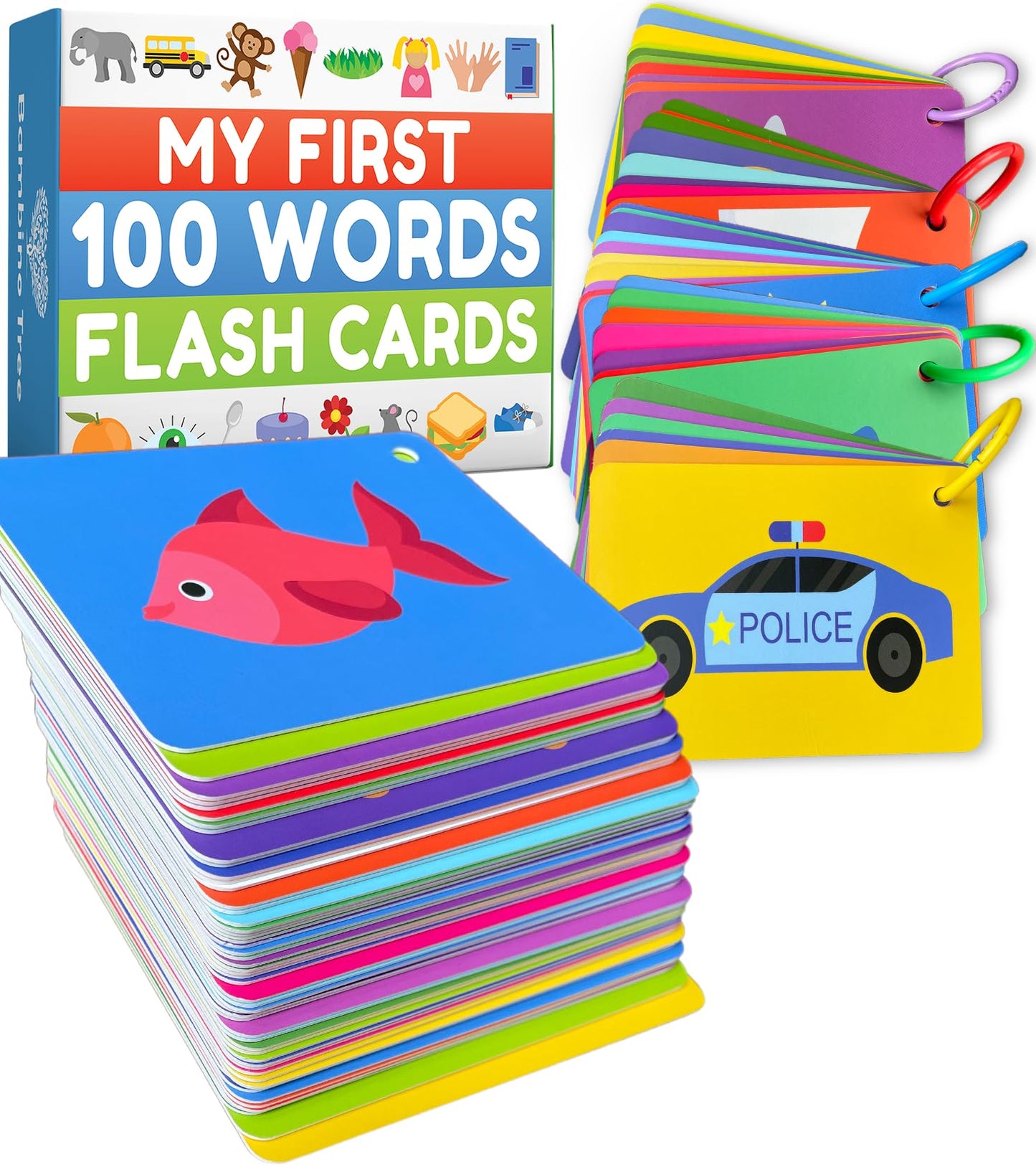 THE BAMBINO TREE Alphabet Flash Cards - ABC Jumbo Flash Cards for Kids Ages 3-6 - Lowercase & Uppercase Letter Recognition Learning Game - Teacher Designed for Classroom, Preschool, Kindergarten