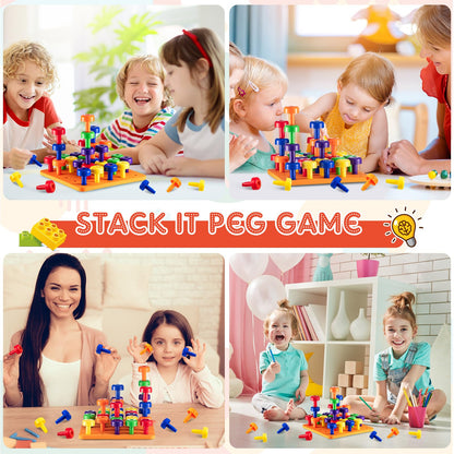 Toddler Peg Boards Montessori Stacking Toys