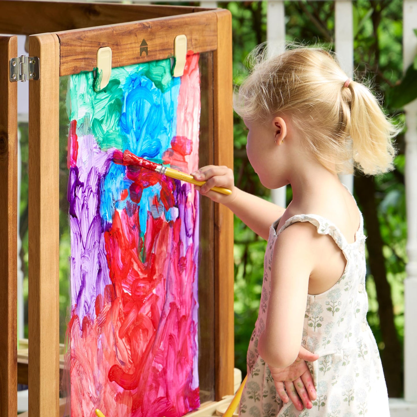 Guidecraft Acadia Outdoor 4 Sided Art Easel for Kids