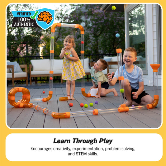 Air-Powered STEM Tube Building Toy for Kids