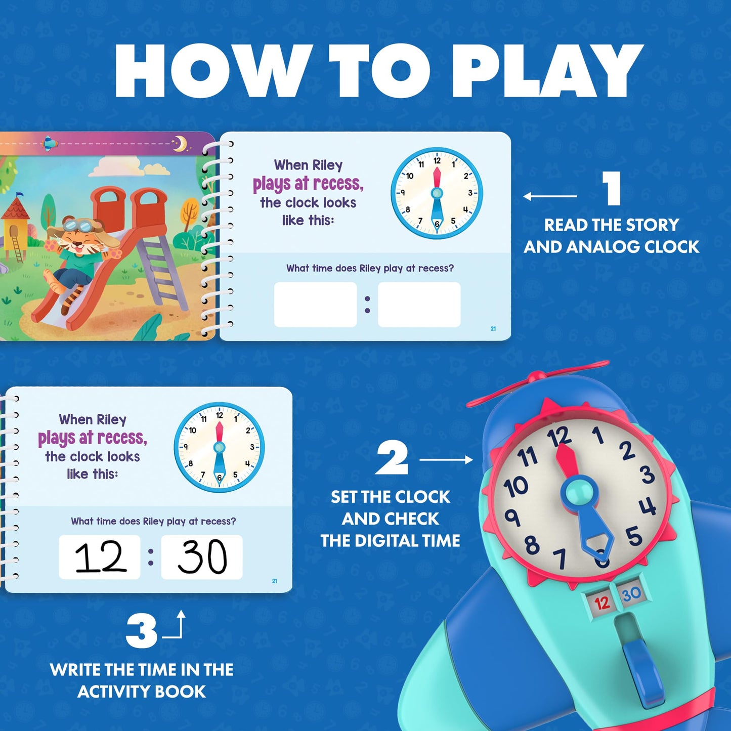 Interactive Time Learning & Teaching Clock for Kids