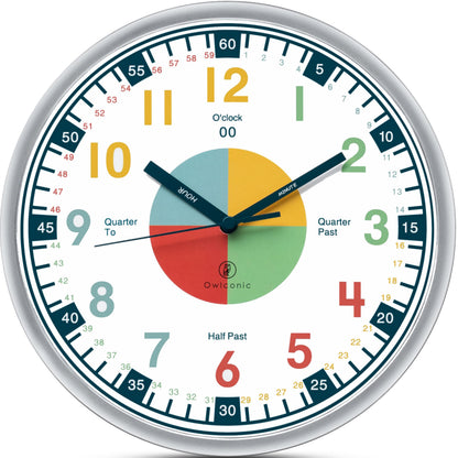 Educational Analog Learning Wall Clock for Kids