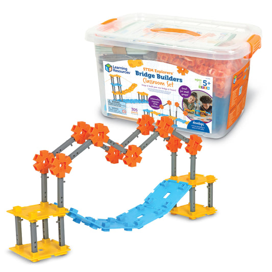 305-Piece STEM Bridge Building Classroom Activity Set