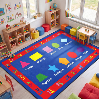 Drydiet Classroom Rug Elementary Educational Daycare Rug Large Preschool Carpet for Classroom Playmat for Kids Toddler Nursery School Early Learning