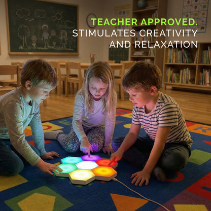 7-Pack RGB Touch-Control Hexagon Sensory Wall Lights
