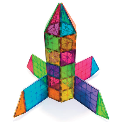 MAGNA-TILES Classic 100-Piece Magnetic Construction Set, The Original Magnetic Building Brand