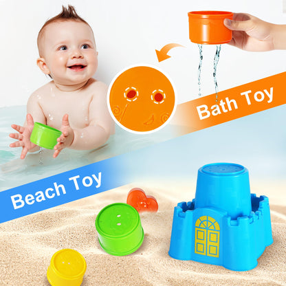 Baby Stacking Cups & Shape Sorter Learning Toy Set