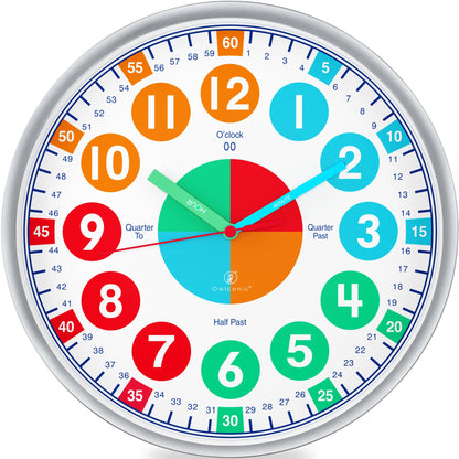 Educational Analog Learning Wall Clock for Kids