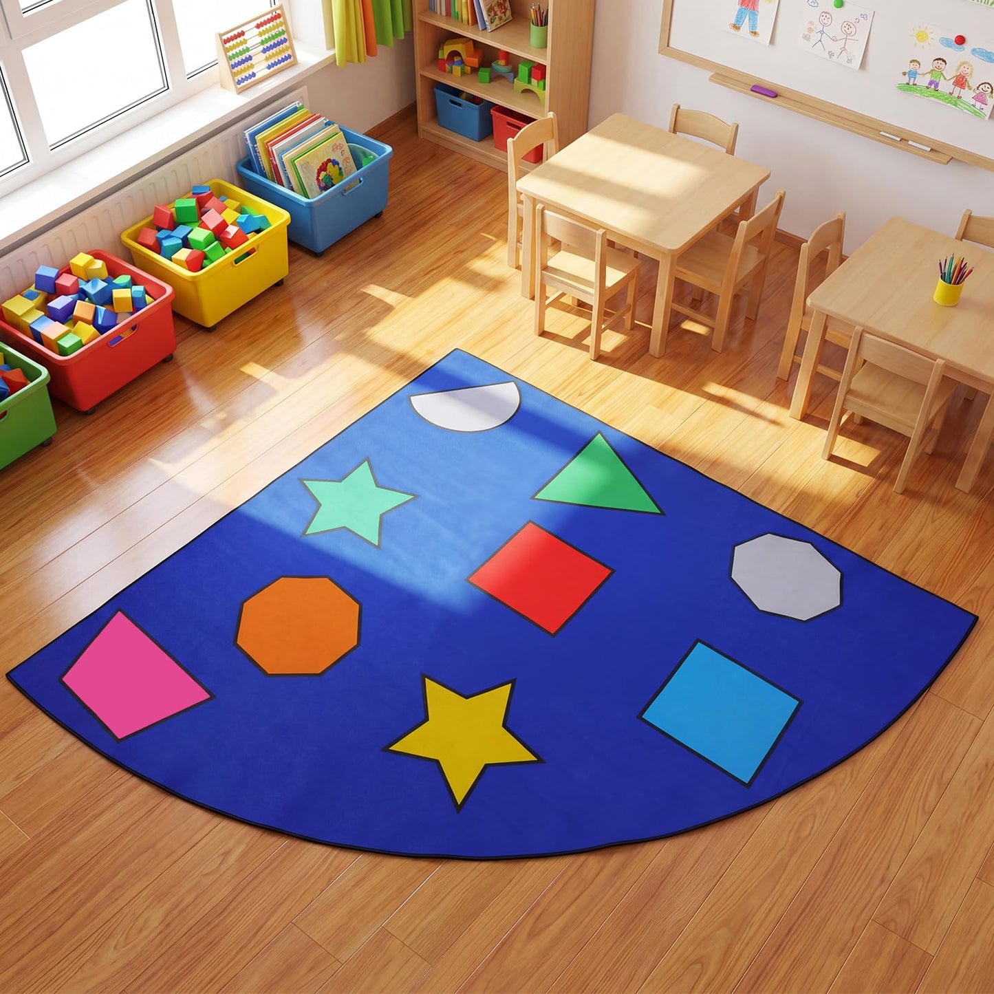 Drydiet Classroom Rug Elementary Educational Daycare Rug Large Preschool Carpet for Classroom Playmat for Kids Toddler Nursery School Early Learning