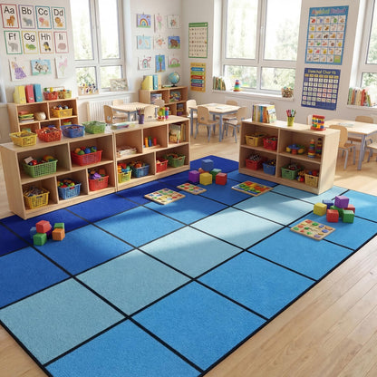 Drydiet Classroom Rug Elementary Educational Daycare Rug Large Preschool Carpet for Classroom Playmat for Kids Toddler Nursery School Early Learning