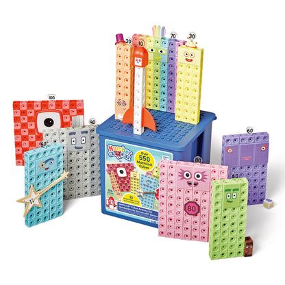 hand2mind Numberblocks Heroes with Zeroes MathLink Cubes Activity Set