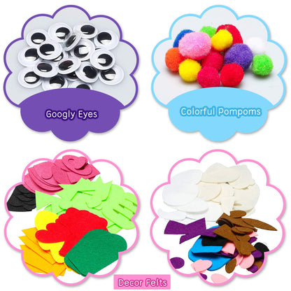 WATINC Hand Puppet Making Kit, Felt Sock Puppet Toys for Kids
